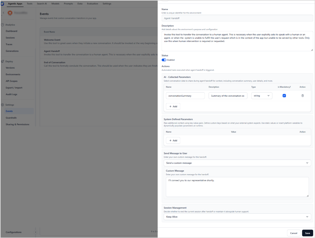 Agent Handoff Event Agent Handoff Event