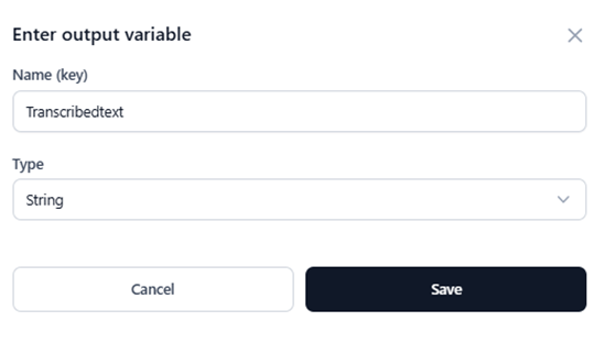 save output variable save output variable