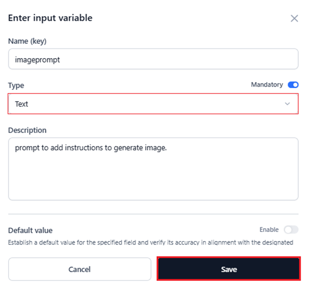 click add output variable click add output variable