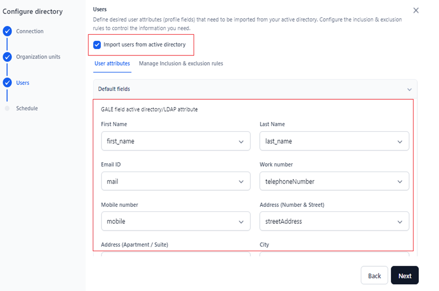 default fields
