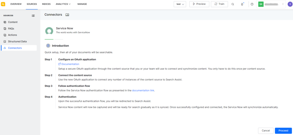 ServiceNow Connector – SearchAssist