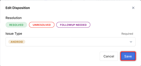 Save Disposition Save Disposition