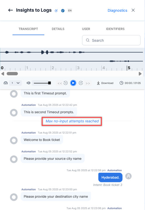 Max No-Input Attempts Reached Max No-Input Attempts Reached