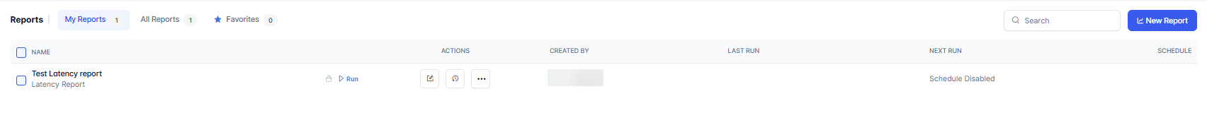 Report Created Report Created