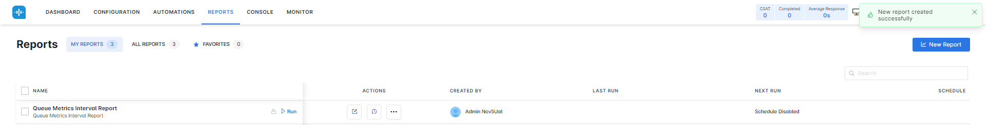 Report Generated Report Generated