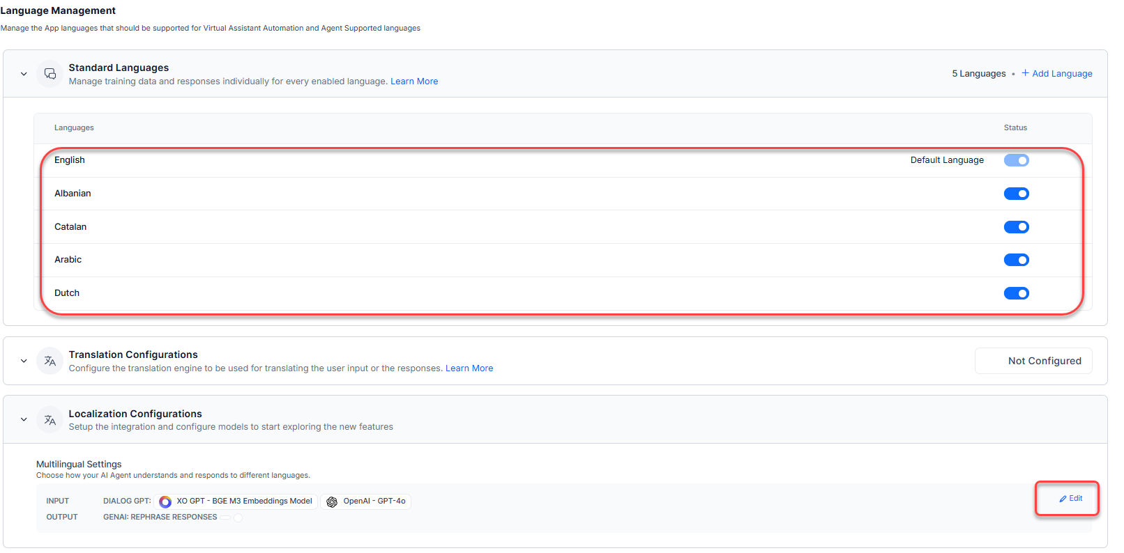 Manage language Manage language