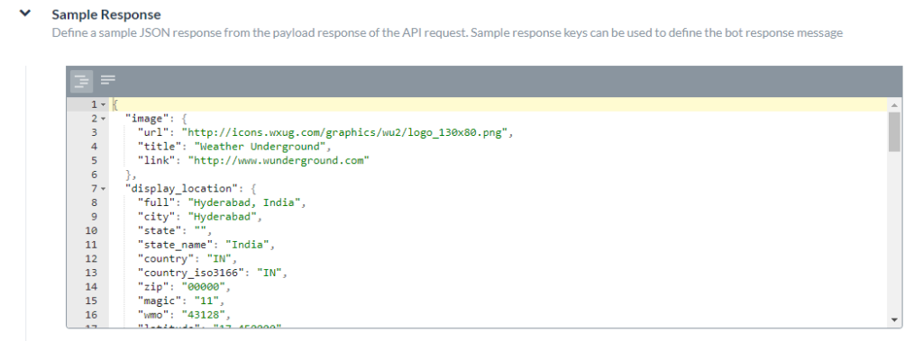 response sample response sample
