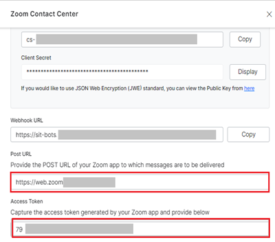 Adding the Zoom Contact Center Channel - Kore ai Docs