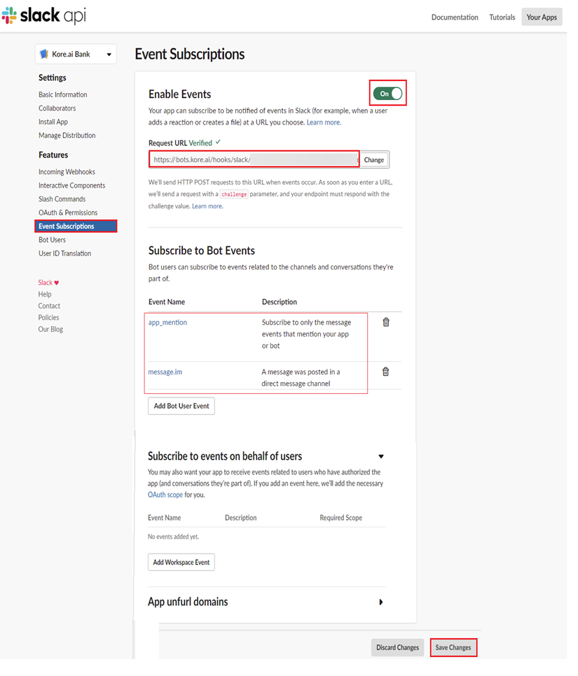 events subscriptions events subscriptions