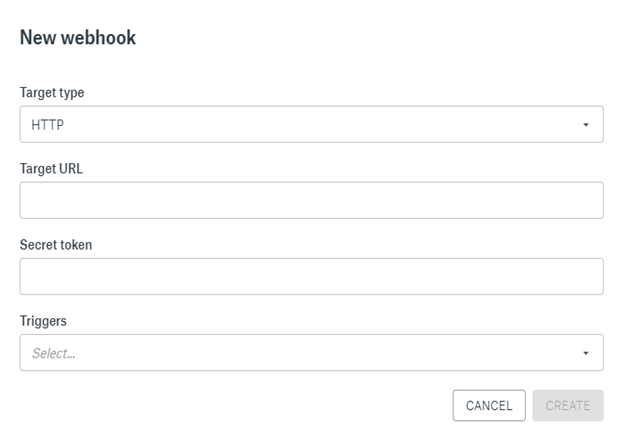 new webhook form new webhook form
