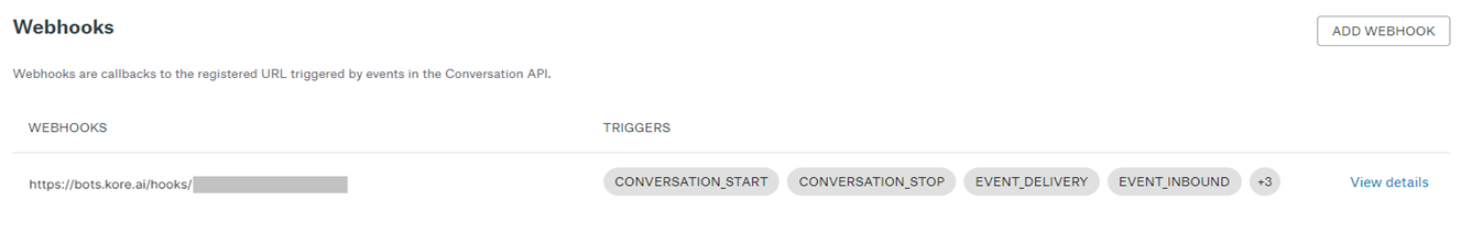 webhook listing webhook listing