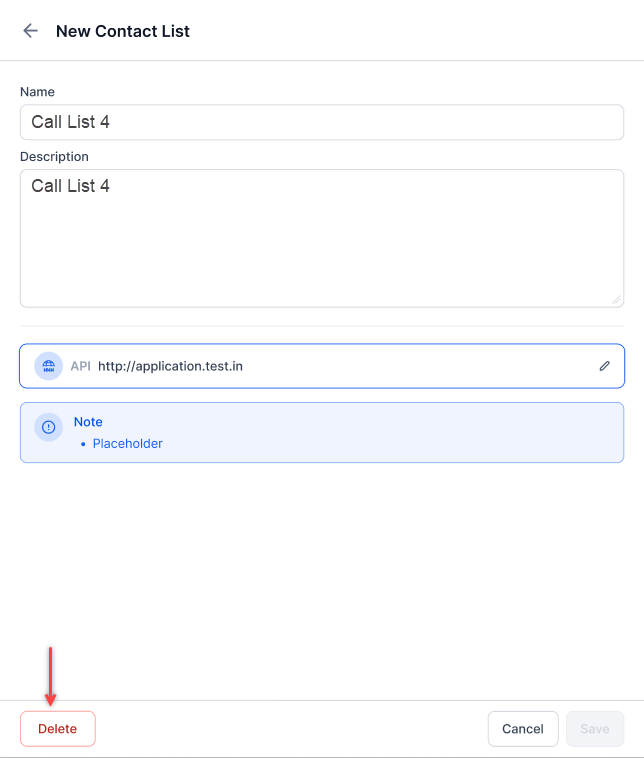 Delete Contact List Delete Contact List
