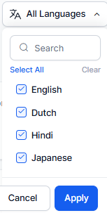All Languages All Languages