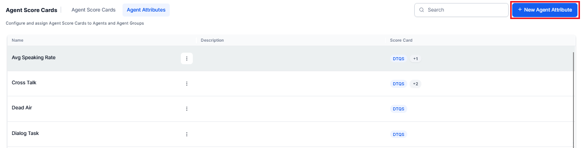 New Agent Attribute New Agent Attribute