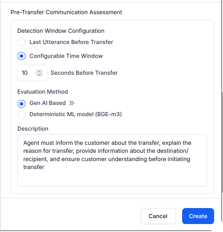 Pre-Transfer Communication Assessment Pre-Transfer Communication Assessment